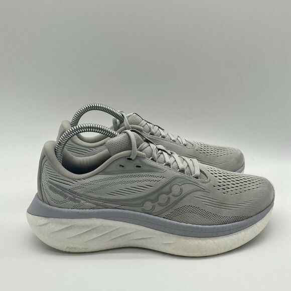 Womens Size 8 Saucony Ride 18 Gray Running Athletic Shoes Sneakers S11000-103 - Picture 1 of 9